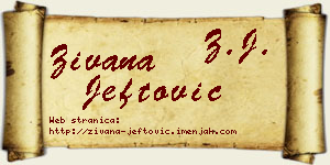 Živana Jeftović vizit kartica